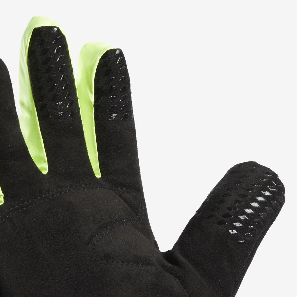 Kids' Winter Cycling Gloves 500 8-14 Years - Neon Yellow