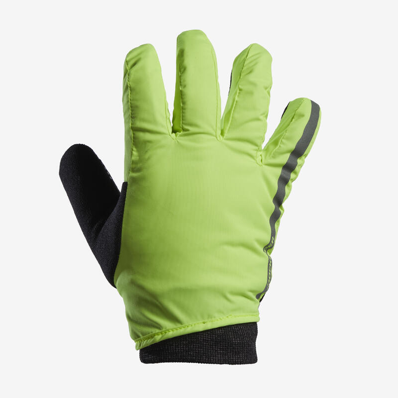 GANTS VELO ENFANT 500 HIVER JAUNE FLUO 8-14 ANS