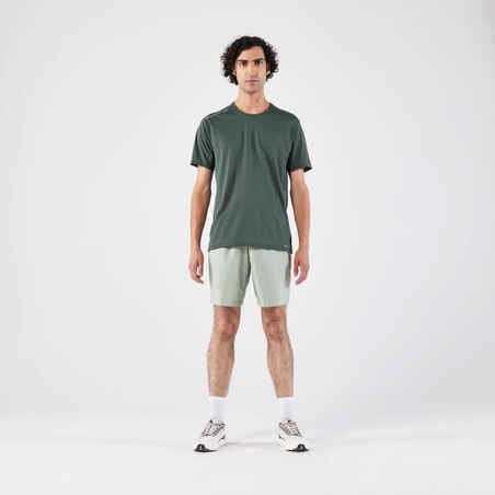 Dry+ Men's Running Breathable Tee-Shirt - Dark Green