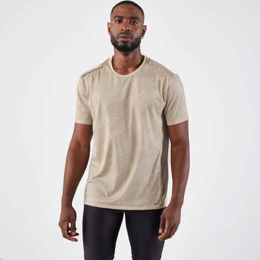 
      Laufshirt kurzarm Herren atmungsaktiv - Run 500 Dry+ Graph beige
  