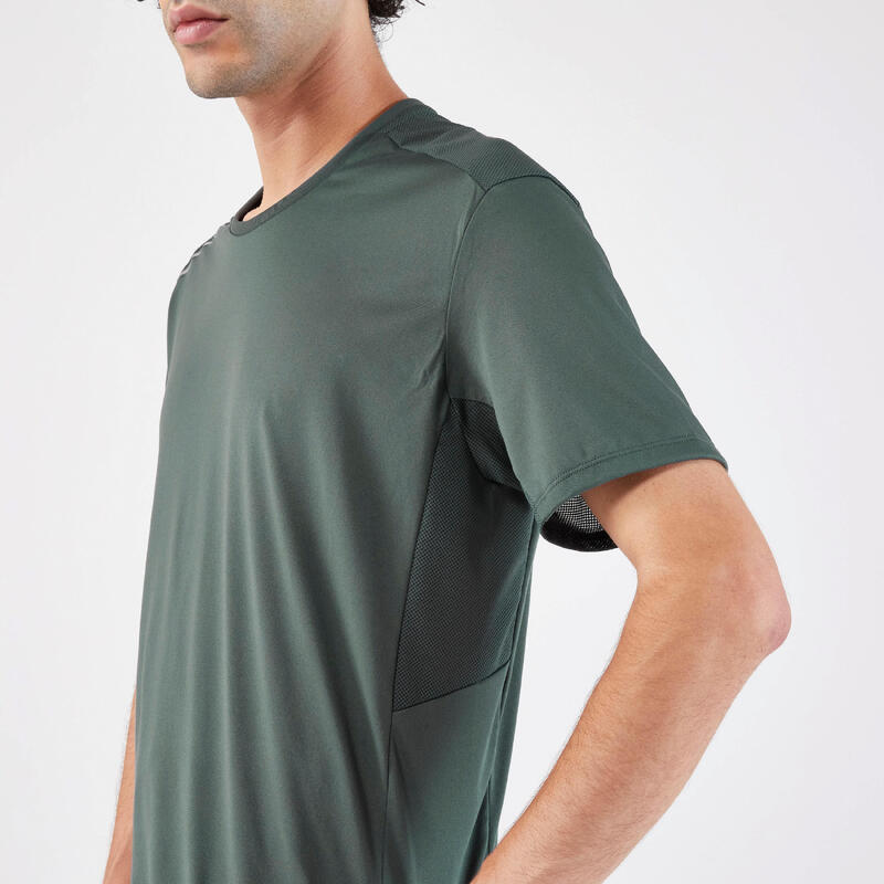 男款透氣跑步 T 恤 Dry+－深綠色