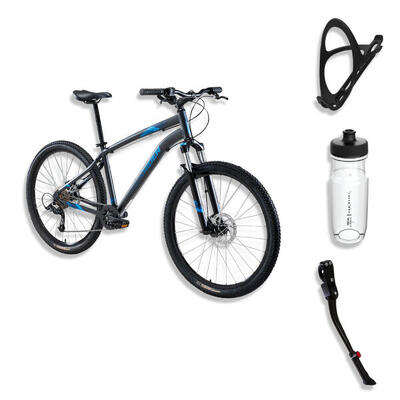 Pack Bicicleta de montaña 27,5" aluminio monoplato Rockrider ST 120 negro