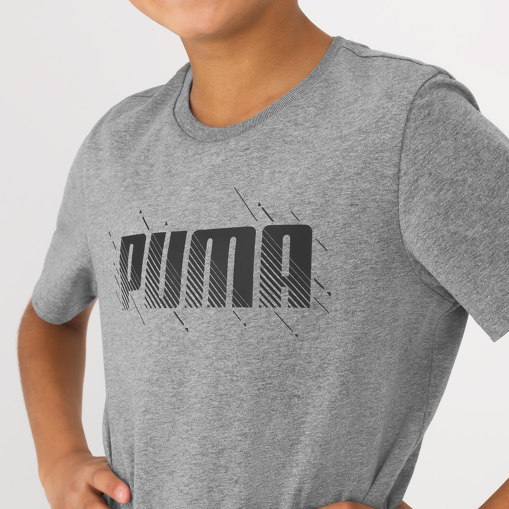 Printed T-shirt Puma children - grey