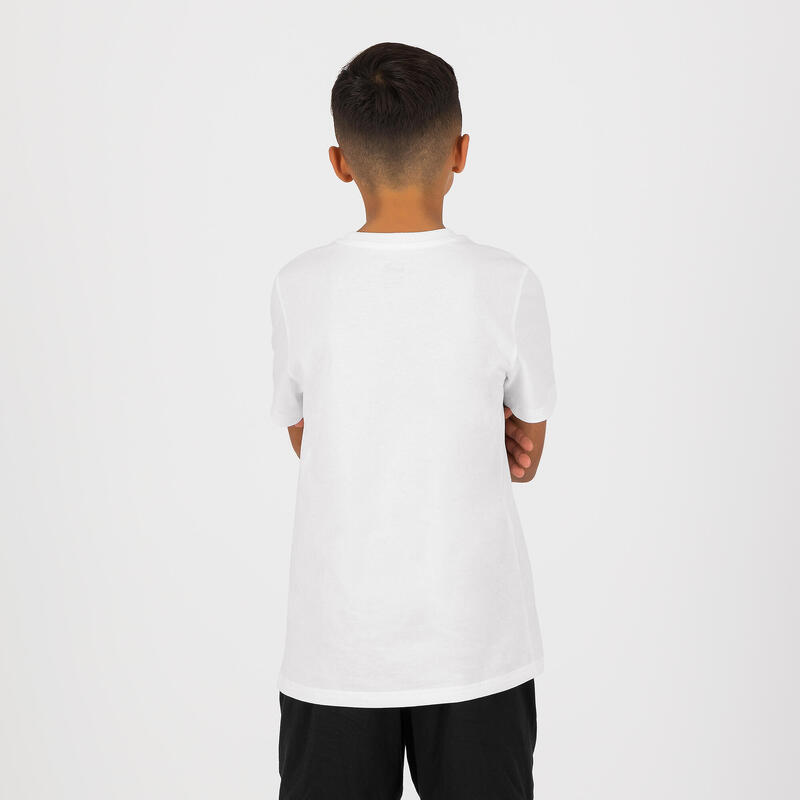 T-shirt bianca Puma bambino ginnastica regular fit 100% cotone