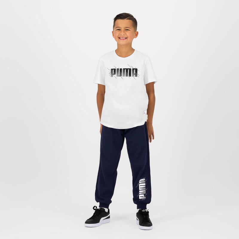 Camiseta Puma Niños Blanco Estampado