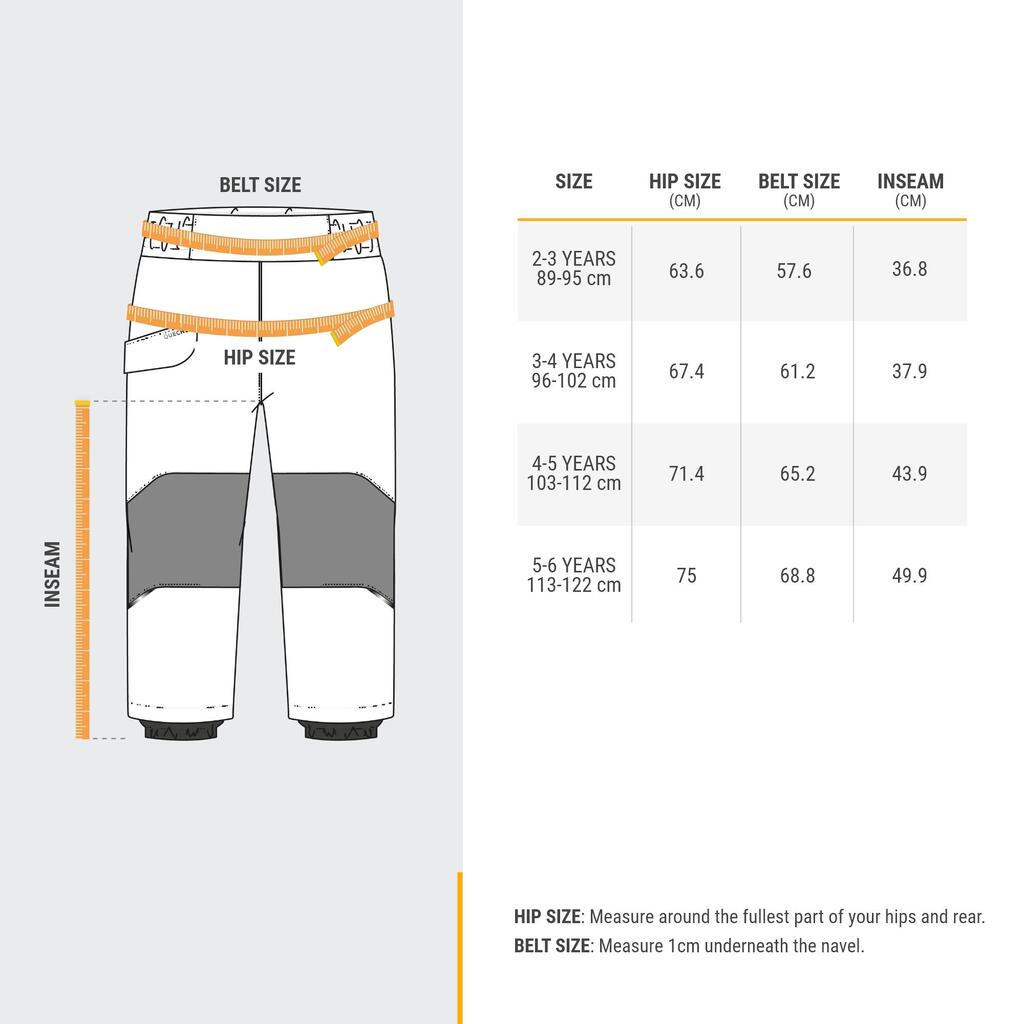 Winterhose Kinder Gr. 92–116 warm wasserdicht Wandern - SH500 Mountain