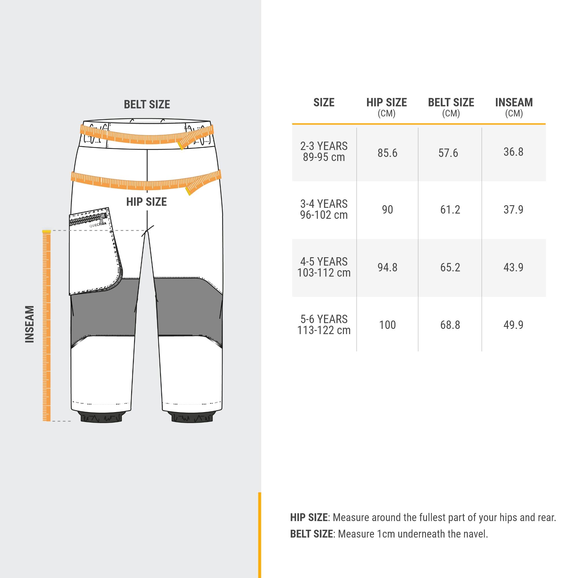 Pantalon de randonnée chaud et imperméable enfant, SH 500 Mountain Âge 2-6 ans 4/14