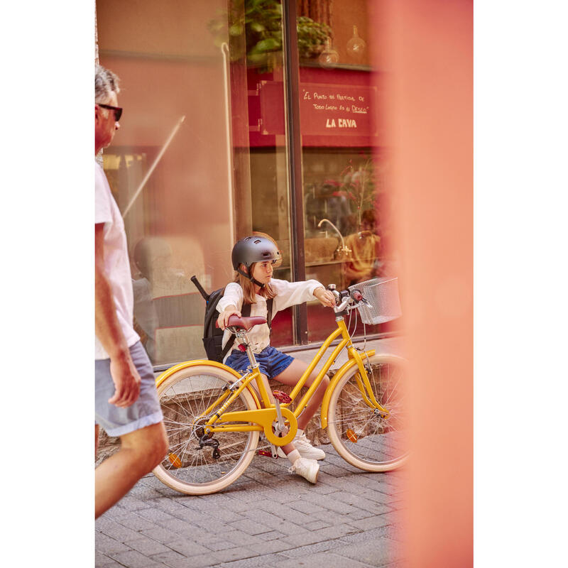 Kinderfahrrad City Bike 24 Zoll Elops 500 gelb