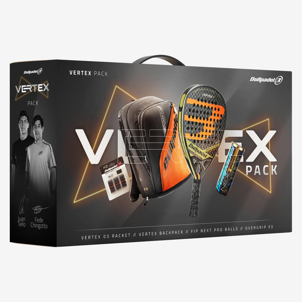 Men's Vertex Pack - Racket + Backpack + Next Balls and Overgrips.