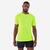 T-shirt de running sans coutures homme - kiprun run 500 confort vert acide