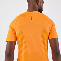 Majica kratkih rukava za trčanje Kiprun Run 500 Comfort muška narandžasta