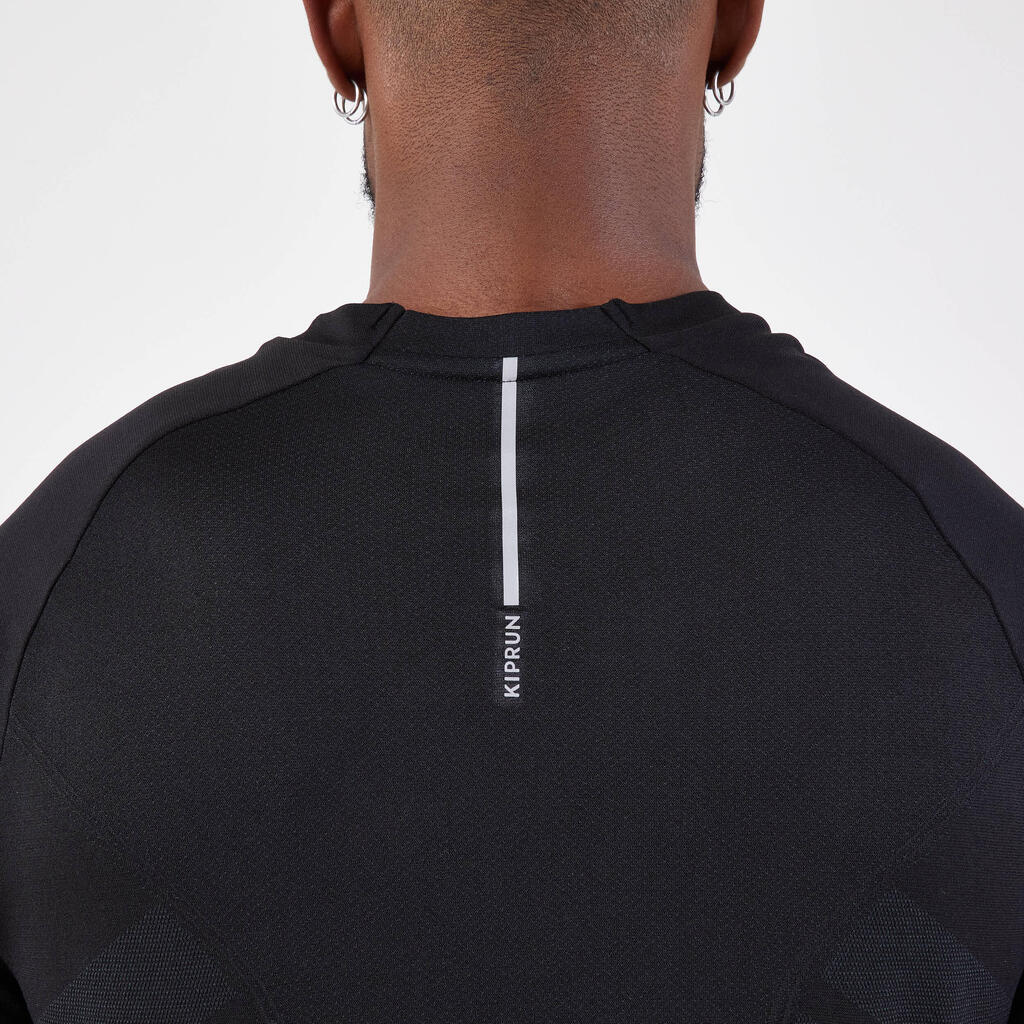 playera running sin costuras Hombre - KIPRUN Run 500 Confort Verde ácido