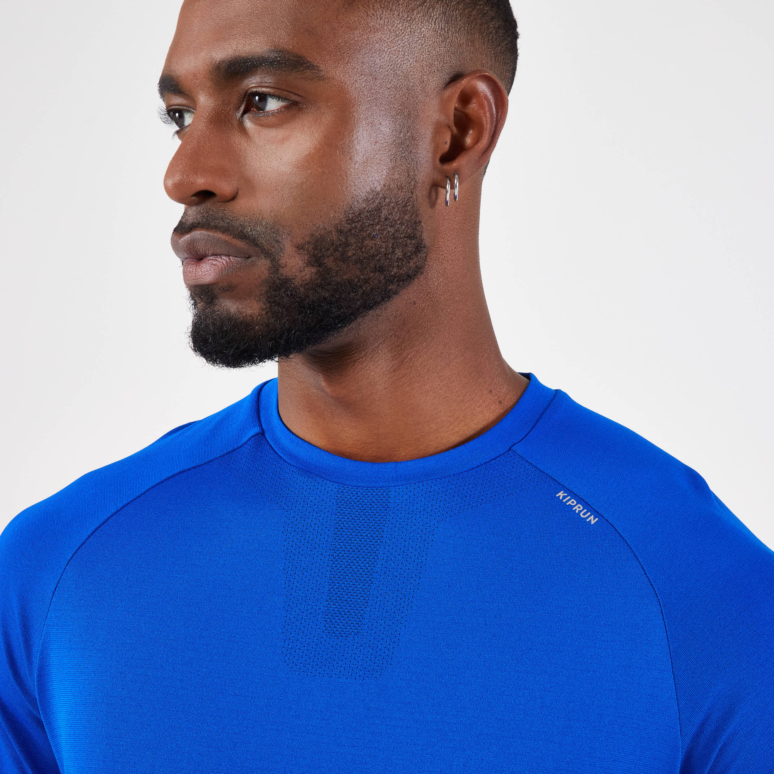 Men's KIPRUN Run 500 Comfort Seamless Running T-Shirt - Indigo Blue 3/6