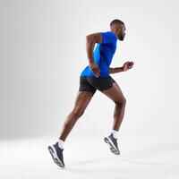 Men's seamless running t-shirt - kiprun run 500 comfort indigo blue