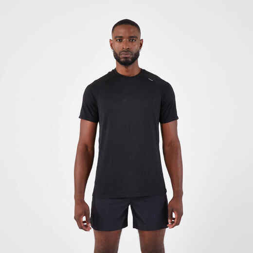 
      Majica kratkih rukava za trčanje Kiprun Run 500 Comfort bešavna muška crna
  