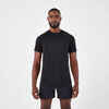 Pánske bežecké tričko Run 500 Confort bez švov čierne