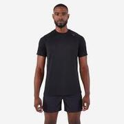 Men's KIPRUN Run 500 Comfort seamless running T-shirt - black