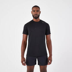 Erkek Dikişsiz Koşu Tişörtü - Siyah - KIPRUN Run 500 Confort
