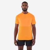 Men's KIPRUN Run 500 Comfort seamless running T-shirt - light orange