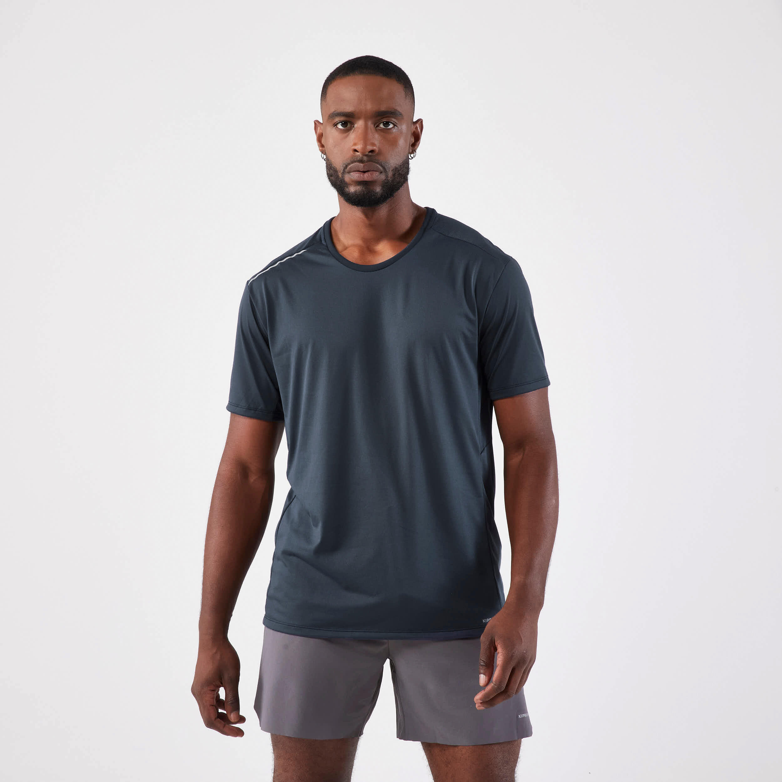 Tricou Respirant Alergare Jogging Run Dry+ Albastru Barbati