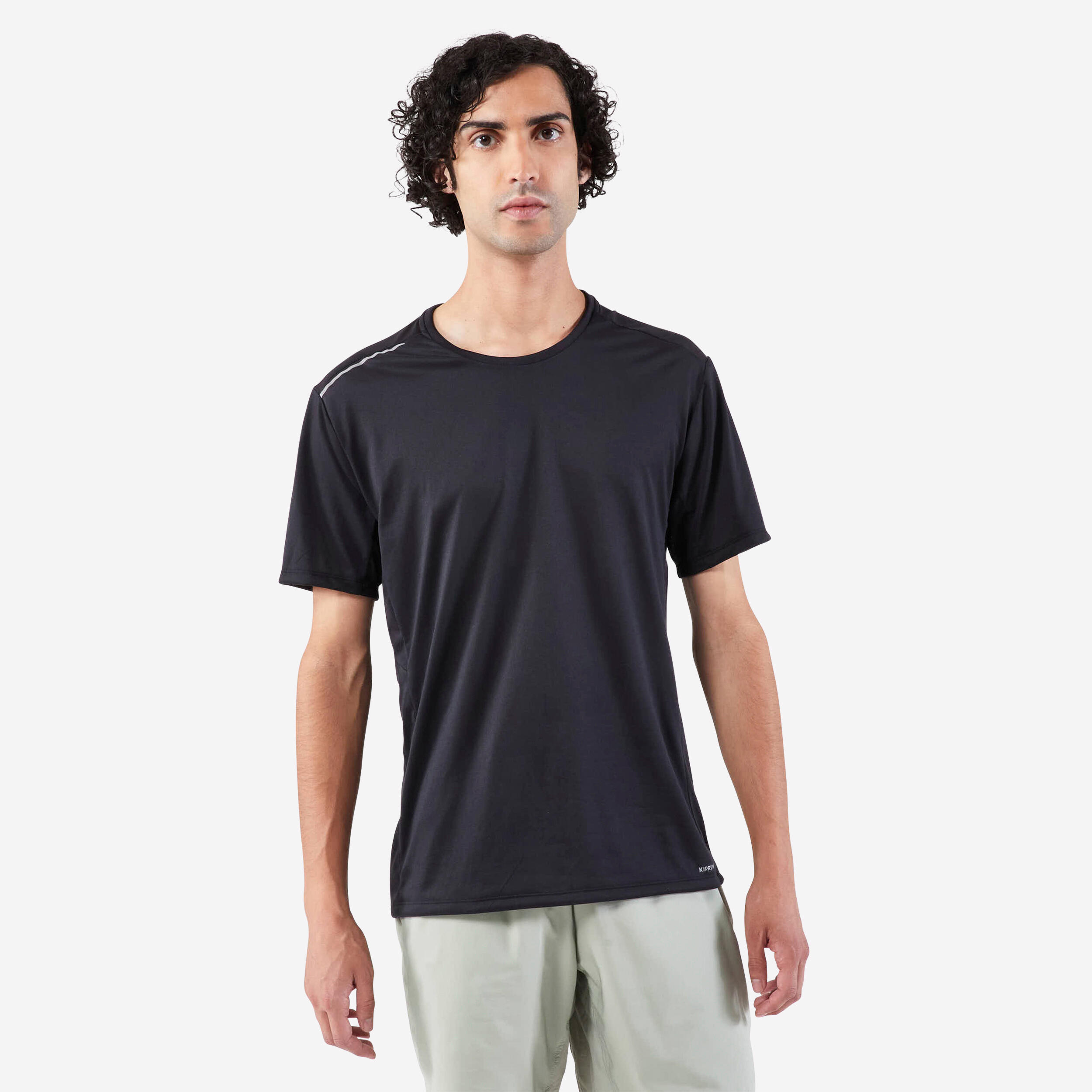 Men's Running T-Shirt - Dry Black - smoked black - Kalenji - Decathlon