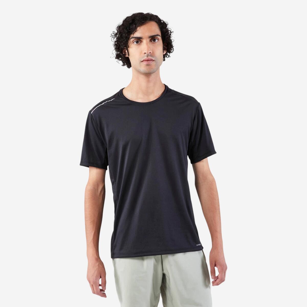 T-shirt de running respirant homme - kiprun run 500 dry + noir