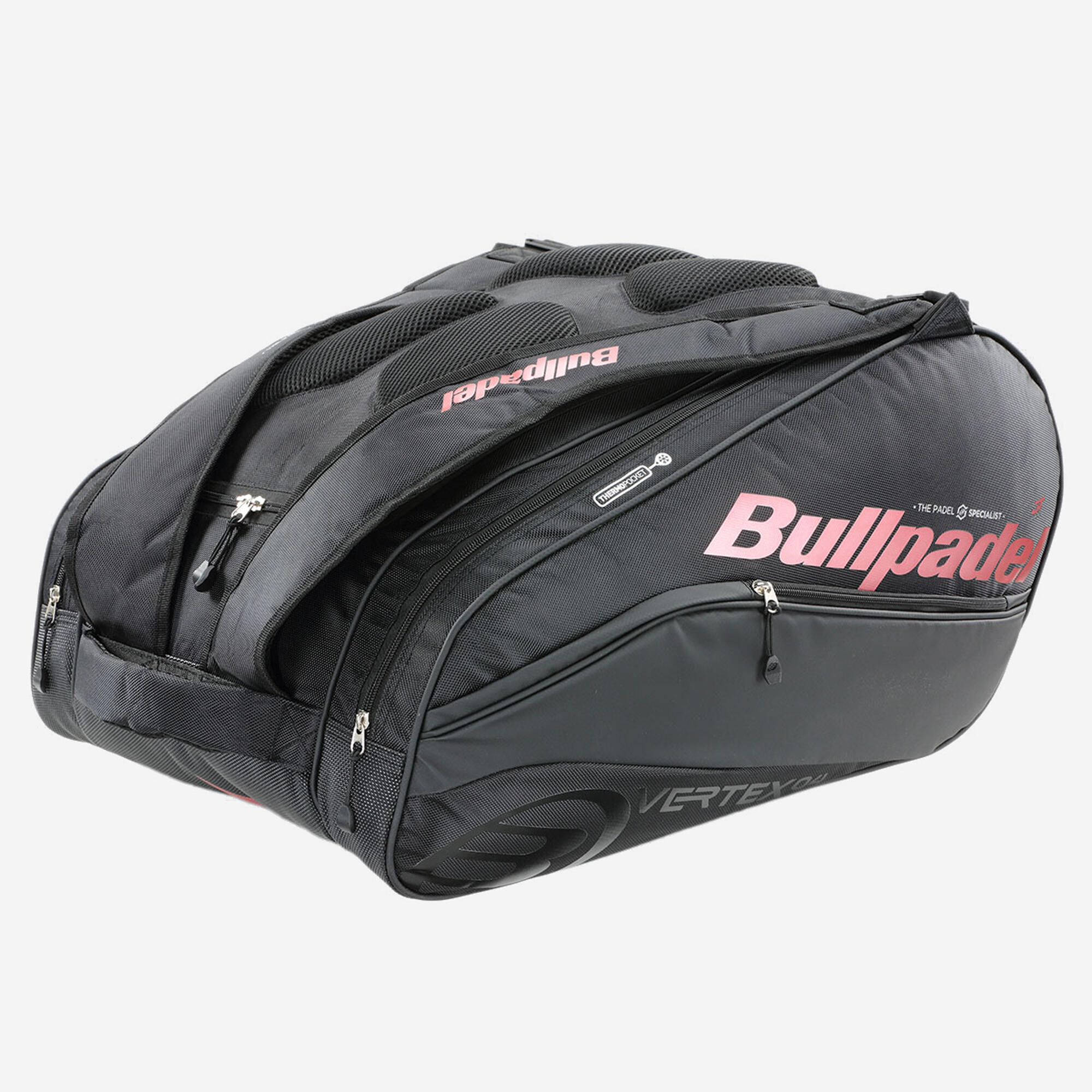 Bullpadel - Sac De Padel Isotherme - Bullpadel Vertex 24 Noir Rouge - Sac De Raquette - Padel Beach Tennis - Blanc-noir-rouge - Taille Unique -