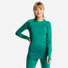 Adult breathable football base layer, green