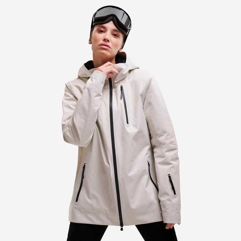 Skijacke Damen - Jour d'éclipse beige