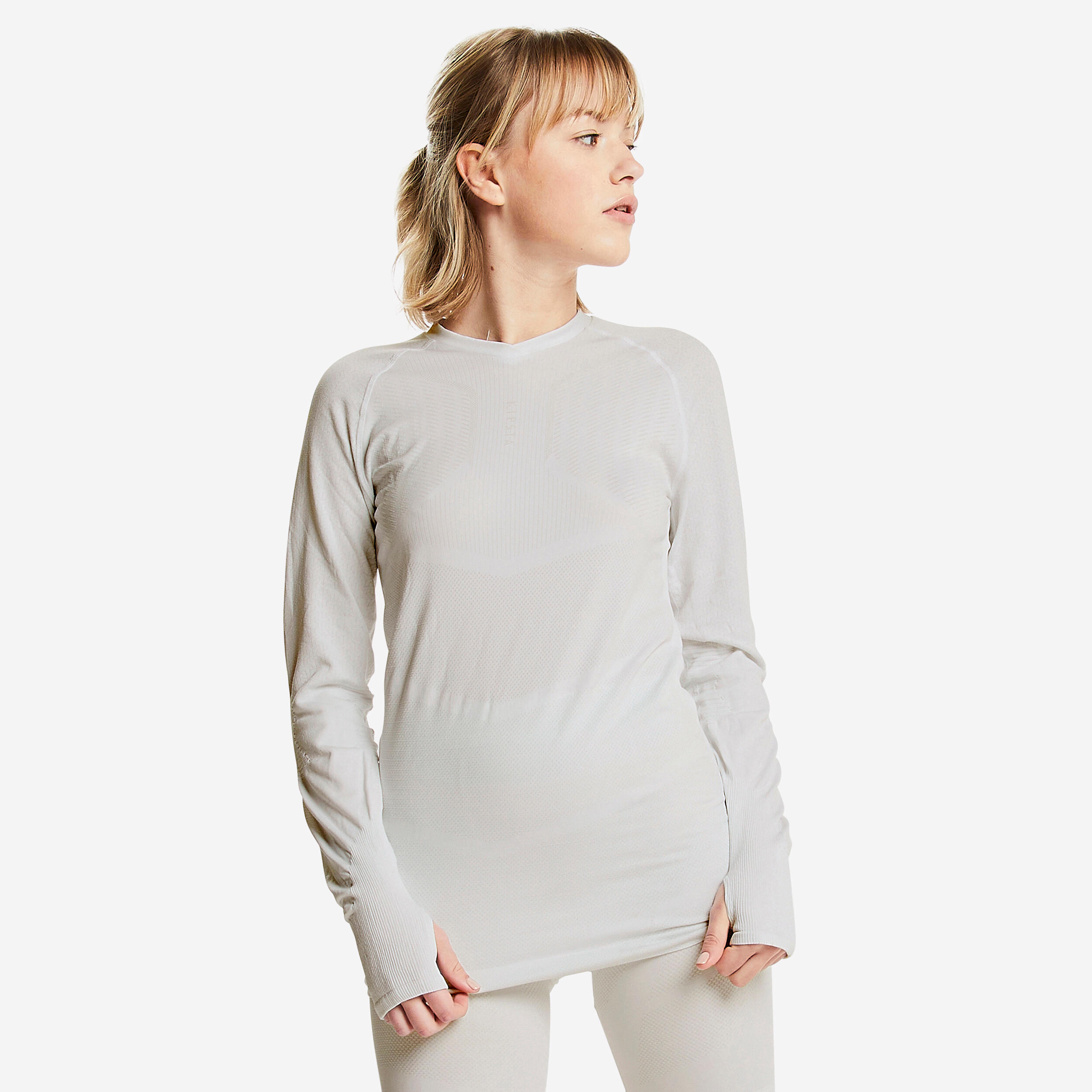 Sous vetement Keepdry 500 adulte manches longues blanc Decathlon