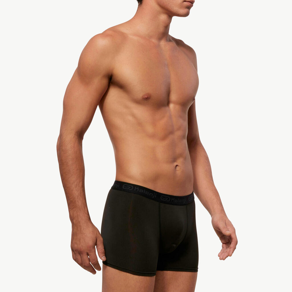 Funktionsunterhose Lauf-Boxershorts Herren atmungsaktiv Mikrofaser - ocker