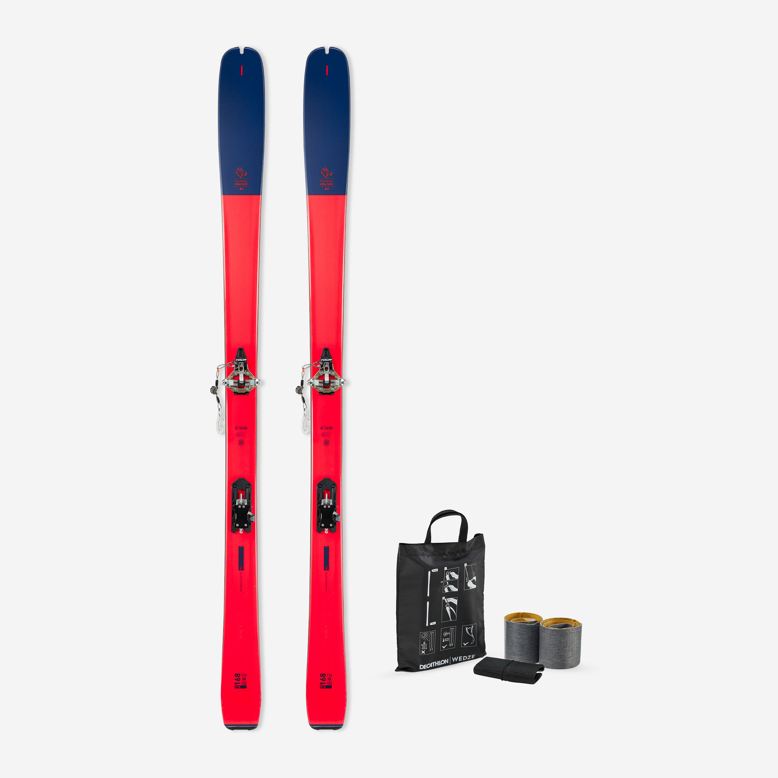 Ski de randonnée - cruiser 80 + fixations tour light + peaux - Ski et snowboard - WEDZE- Clubs - Entreprises - Collectivités - Associations