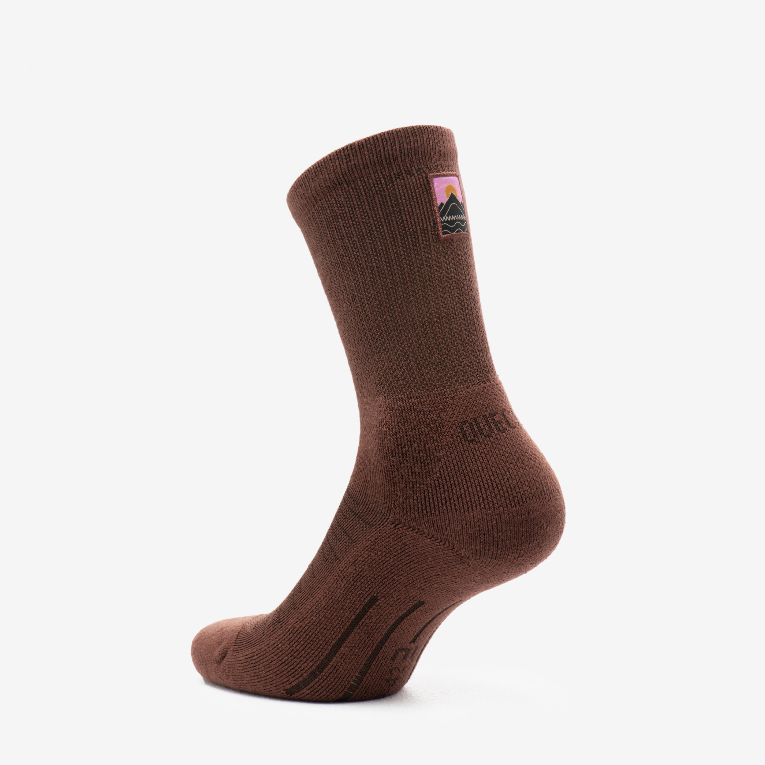 Hike 100 High Socks Limited Edition Pack of 2 Pairs - Khaki and Brown 10/11