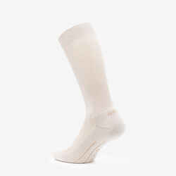 Hike 100 High Socks  - Beige Burgundy-Lyocell& Linen-Pack of 2 pairs