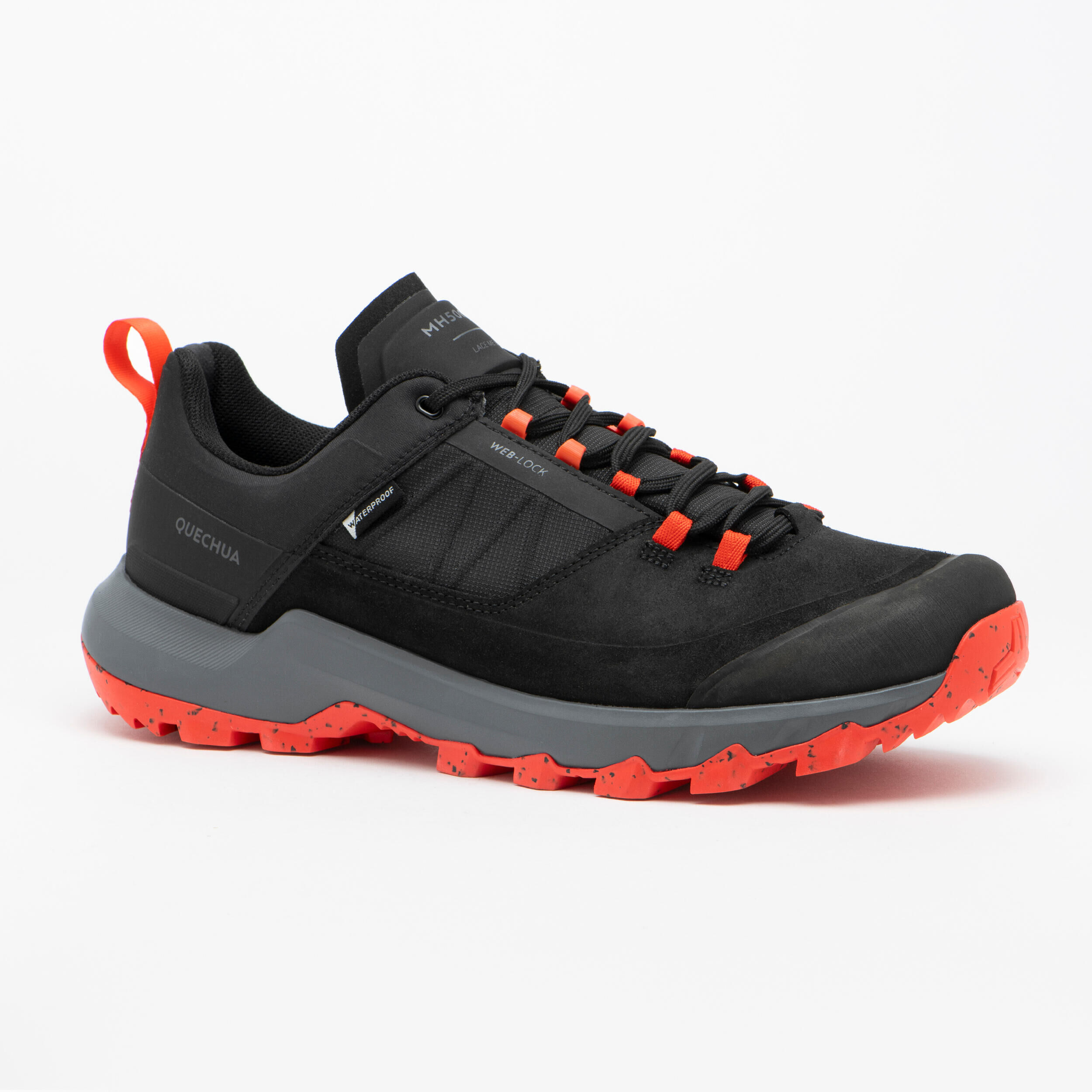 QUECHUA Men's waterproof hiking shoes - MH500 black