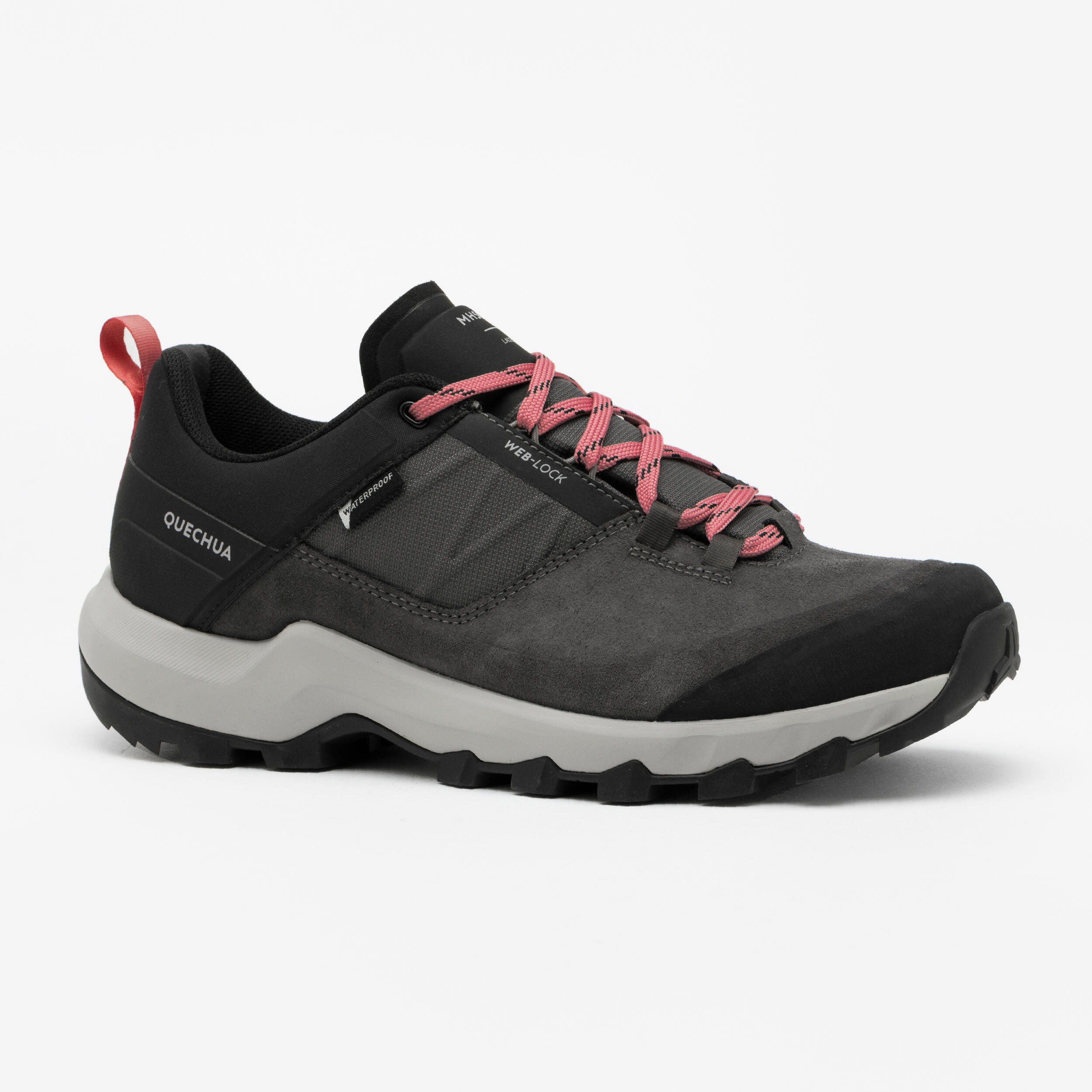 Women's waterproof mountain walking shoes - MH500 Grey 1/8