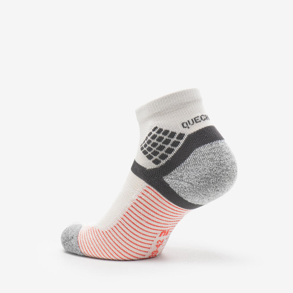 Turistické polovysoké ponožky Hike 500 2 páry sivo-červené