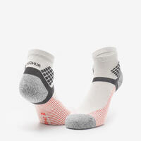 Čarape za planinarenje 500 poluduboke 2 para - sivo crvene