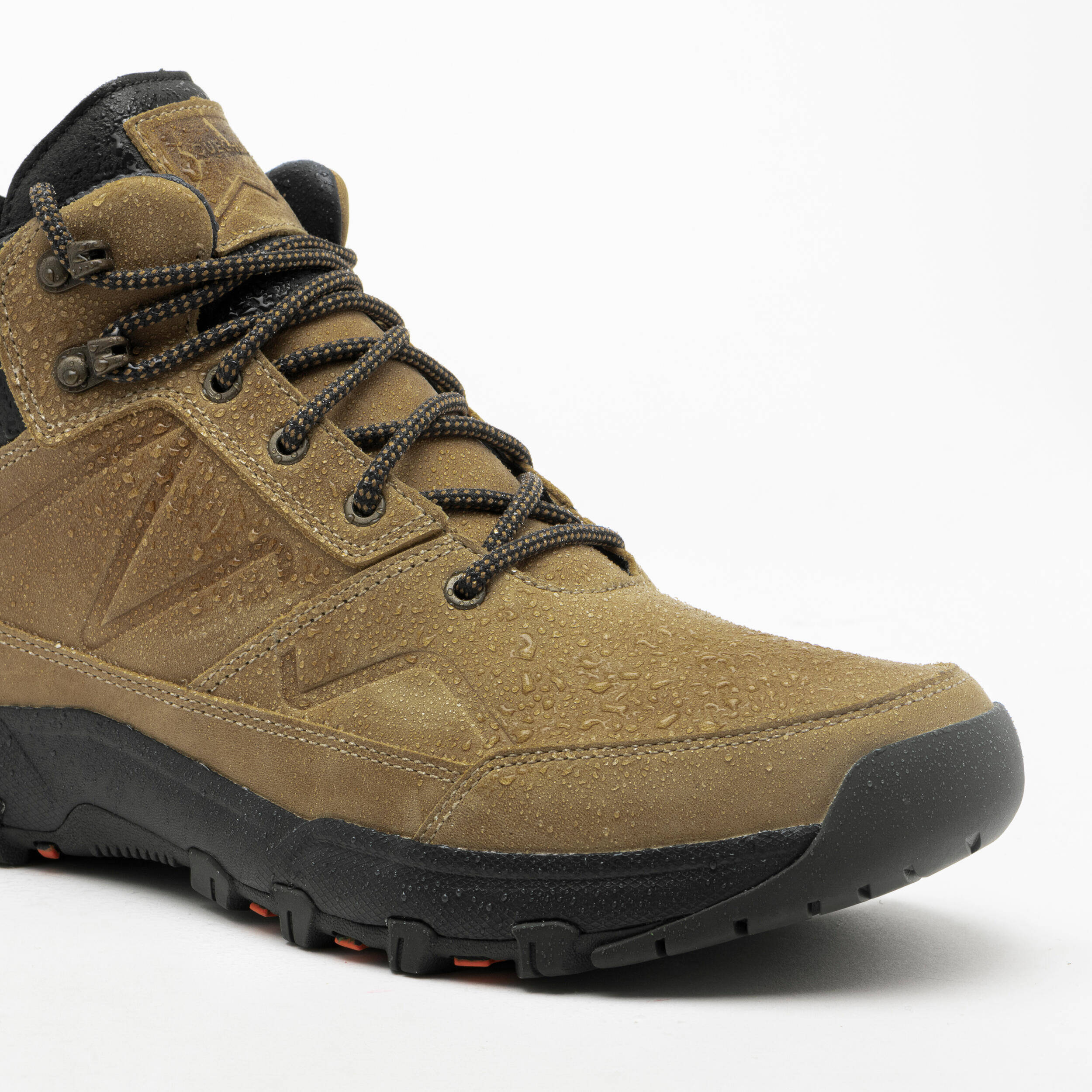 Men's waterproof mid hiking boots NH500 Leather WP - Brown -  3