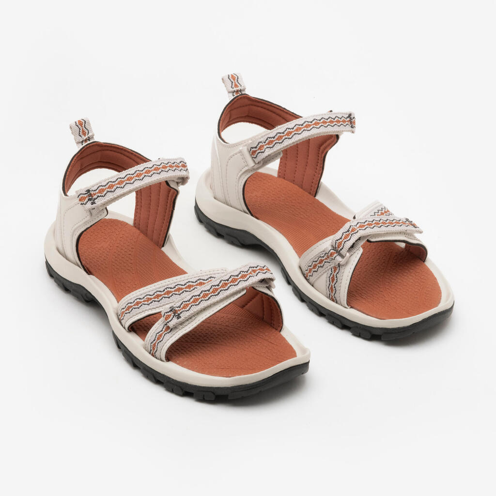 Sandalias de senderismo beige para mujer NH500 