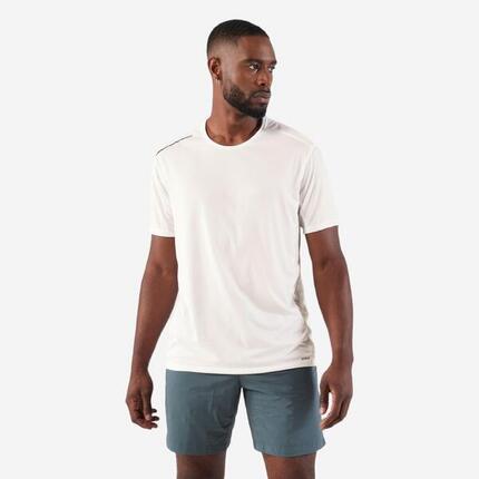 T-shirt de running respirant homme - kiprun run 500 dry + blanc glacier