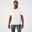T-shirt Respirável de Corrida Homem KIPRUN Run 500 Dry + Branco-glaciar