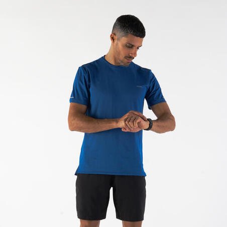 T-shirt för löpning - Run 500 Dry - herr blå 