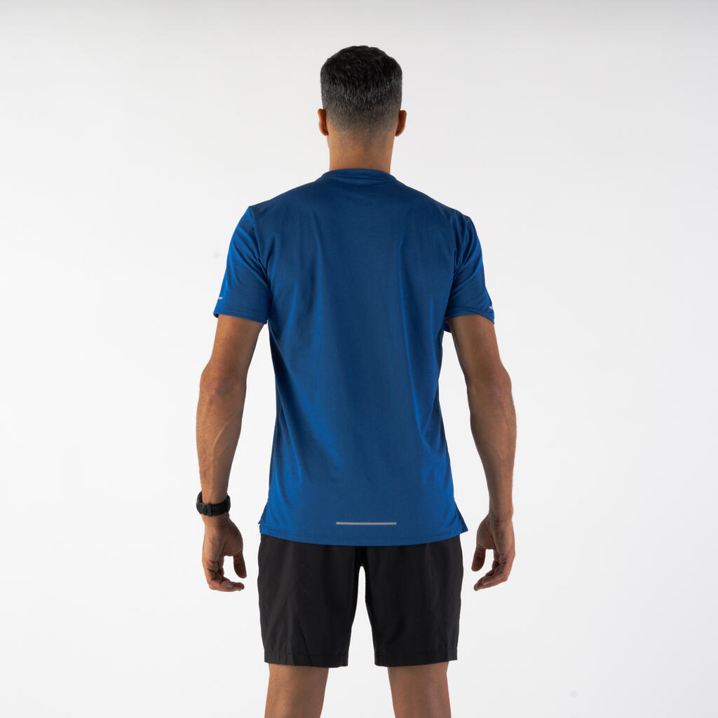 Laufshirt kurzarm Herren atmungsaktiv - Run 500 Dry blau 