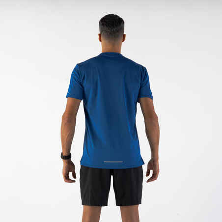 חולצת ריצה נושמת לגברים דגם +KIPRUN Run 500 Dry - כחול