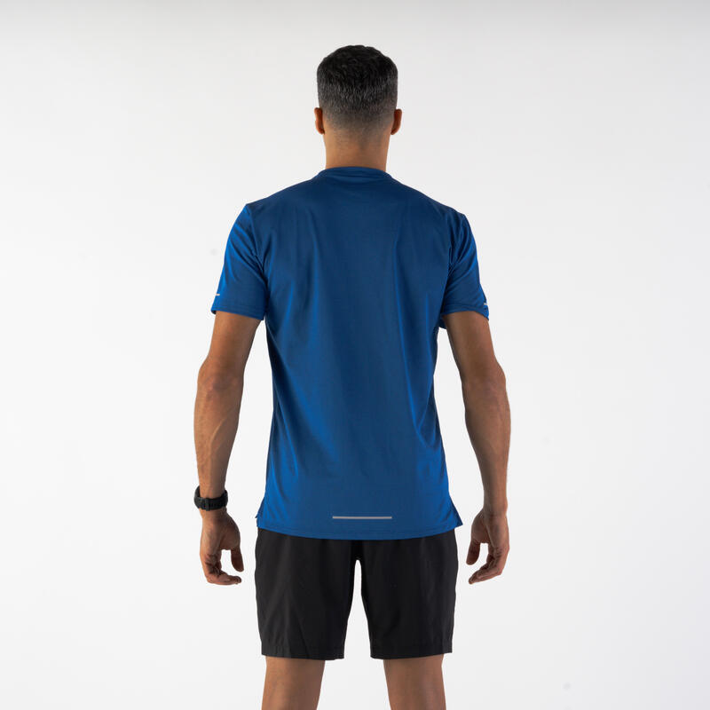 Laufshirt kurzarm Herren atmungsaktiv - Run 500 Dry blau 