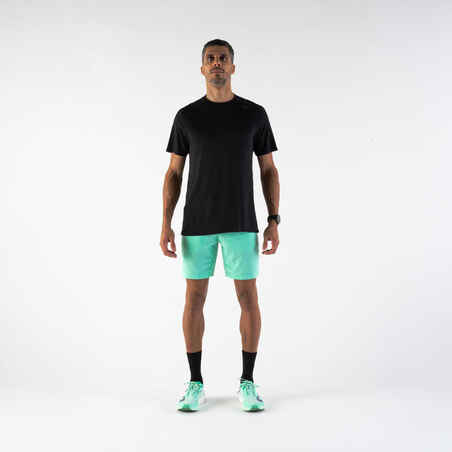 Men's Breathable Running Shorts-KIPRUN Run 500 Dry-Mint green