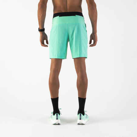 Men's Breathable Running Shorts-KIPRUN Run 500 Dry-Mint green