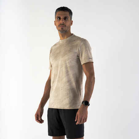 Vyriški orui laidūs bėgimo marškinėliai „Kiprun Run 500 Dry“, smėlio