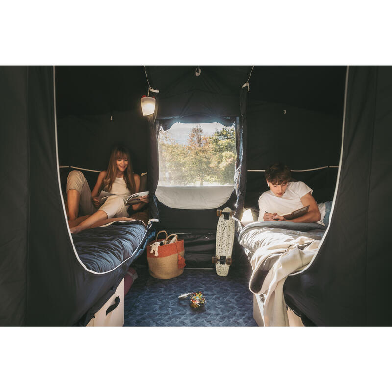 Sac de dormit de camping 10°C din bumbac, 2 persoane, Utim confort
